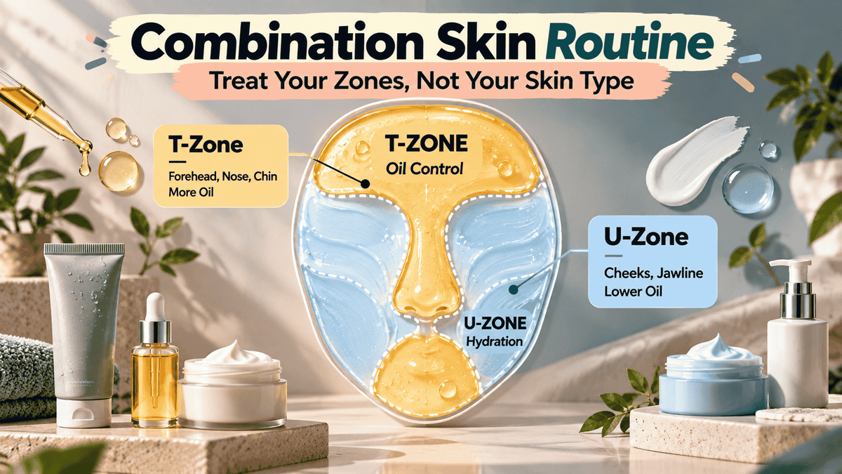 Combination Skin Routine: Treat Your Zones, Not Your Skin Type