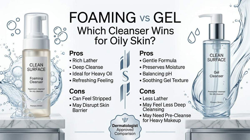 Foaming vs gel cleanser for oily skin — dermatologist picks + what to buy - RUDRAVO