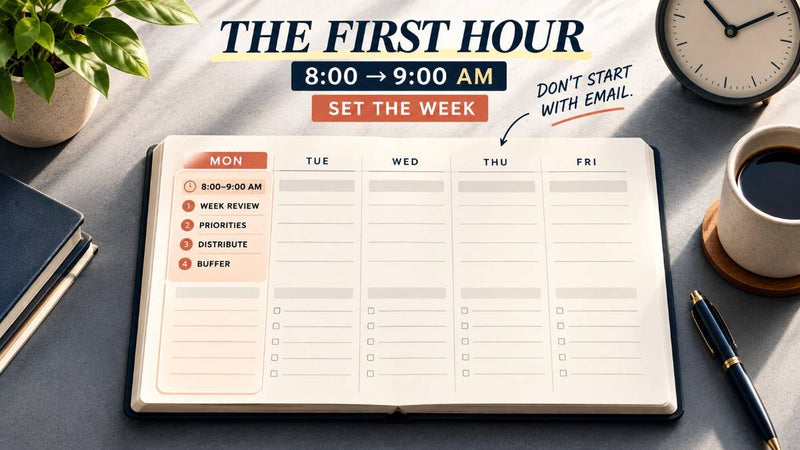 Most People Plan Their Week Wrong — Here's What the First Hour of Monday Should Actually Look Like - RUDRAVO