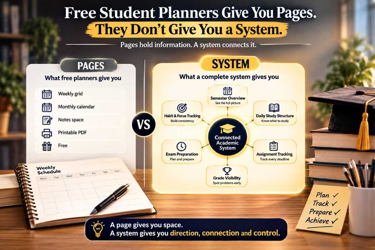 Free Student Planners Give You Pages. They Don't Give You a System. - RUDRAVO
