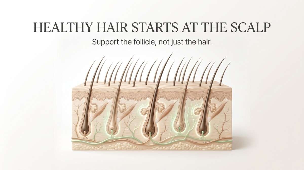 The real reason your hair isn't growing — and how scalp serum fixes it - RUDRAVO