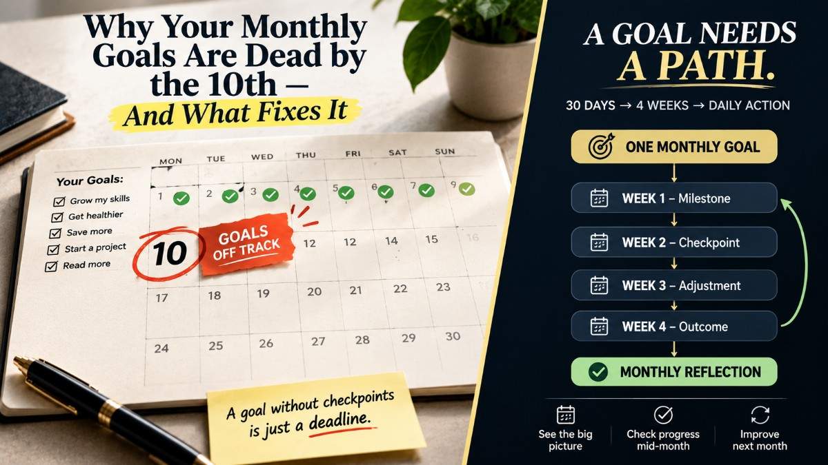 Why Your Monthly Goals Are Dead by the 10th — And What Fixes It - RUDRAVO