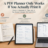 A PDF Planner Only Works If You Actually Print It