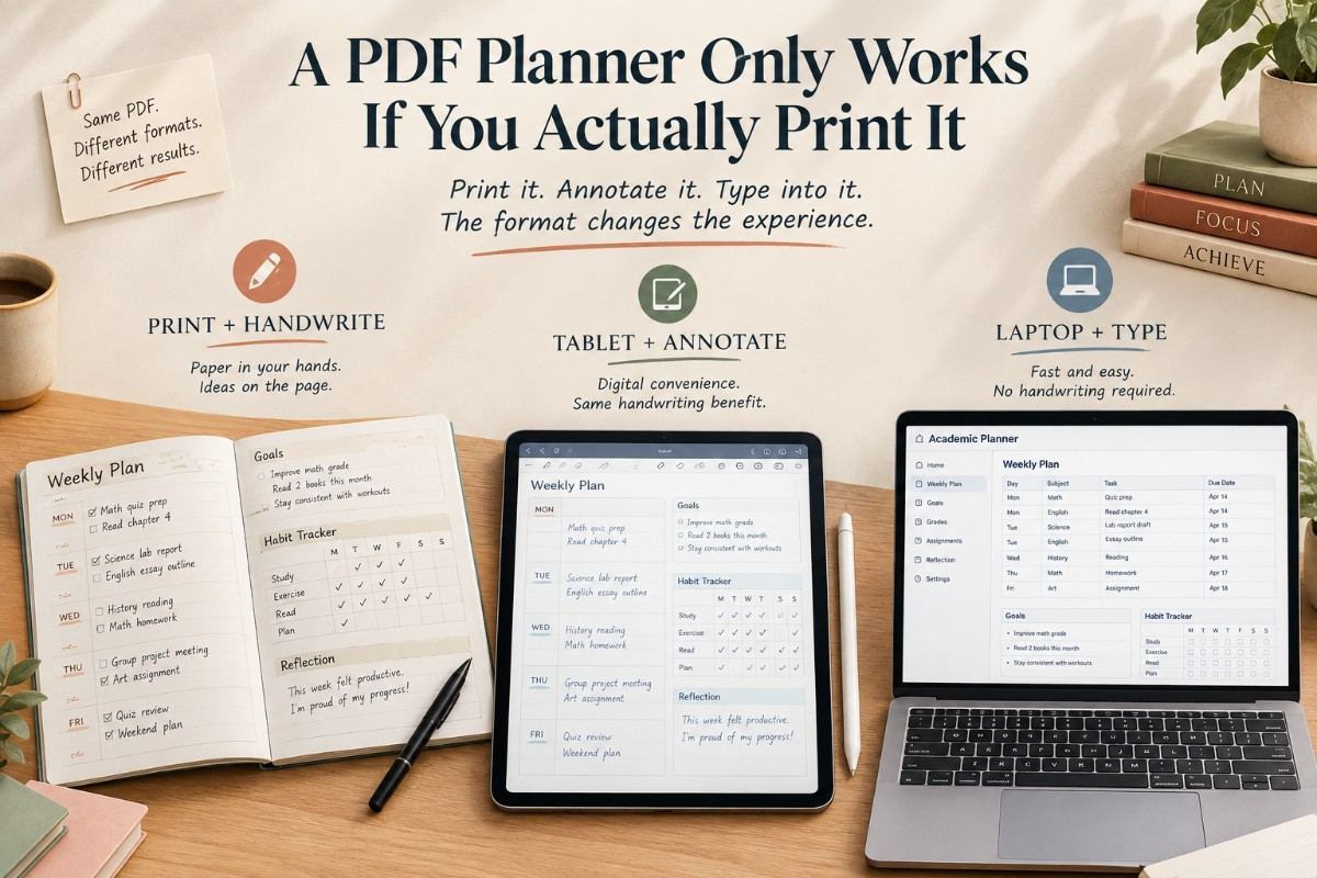 A PDF Planner Only Works If You Actually Print It
