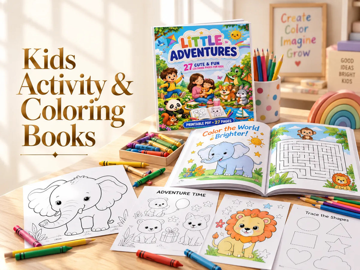 Kids Activity & Coloring Books - RUDRAVO
