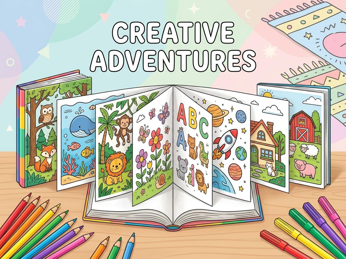 Complete Activity & Coloring Books for Kids