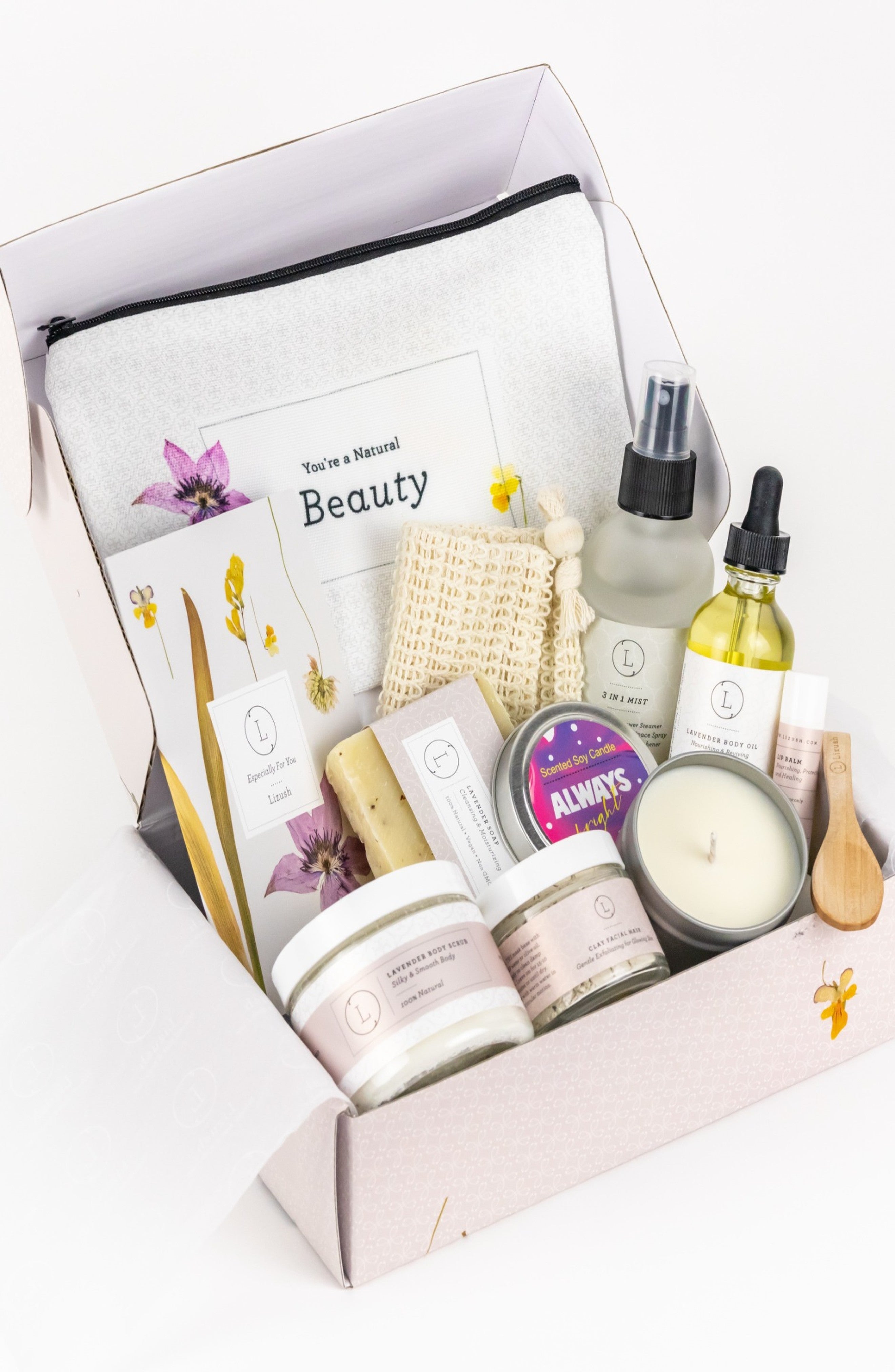 Spa Gift Box, Of Natural Lavender For Bath