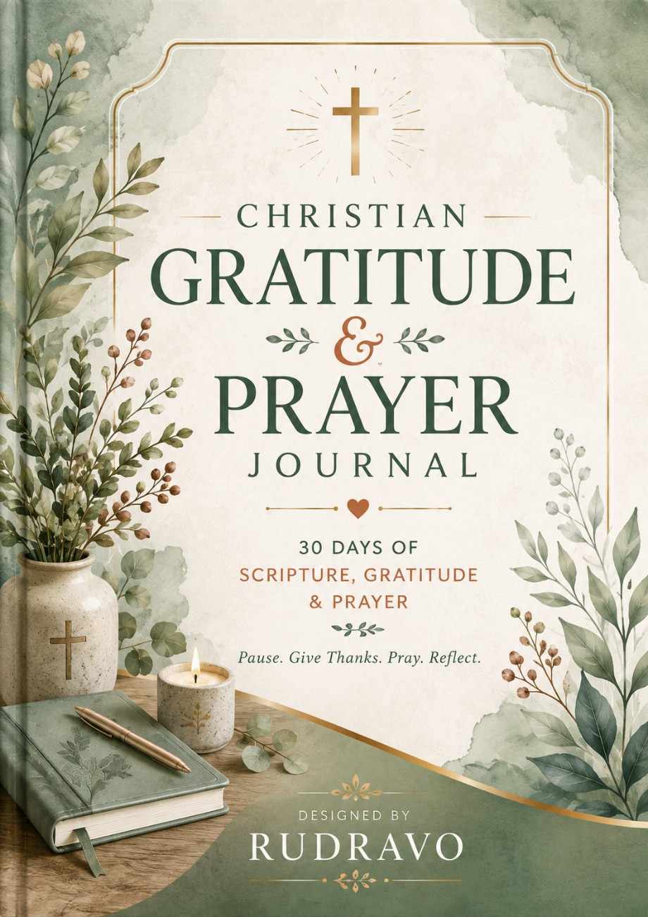 Christian Gratitude & Prayer Journal | 30 Days of Scripture, Gratitude & Prayer - RUDRAVO