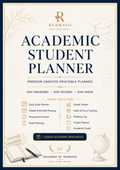20-Page Student Planner PDF | Organize Your Semester, Study & Assignments - RUDRAVO