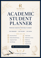 20-Page Student Planner PDF | Organize Your Semester, Study & Assignments - RUDRAVO