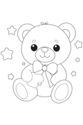  Cute Teddy Bear Coloring Page for Kids | Free Printable