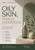 Oily Skin Finally Understood skincare ebook cover by Rudravo