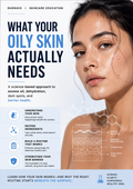 What Your Oily Skin Actually Needs skincare ebook cover by Rudravo