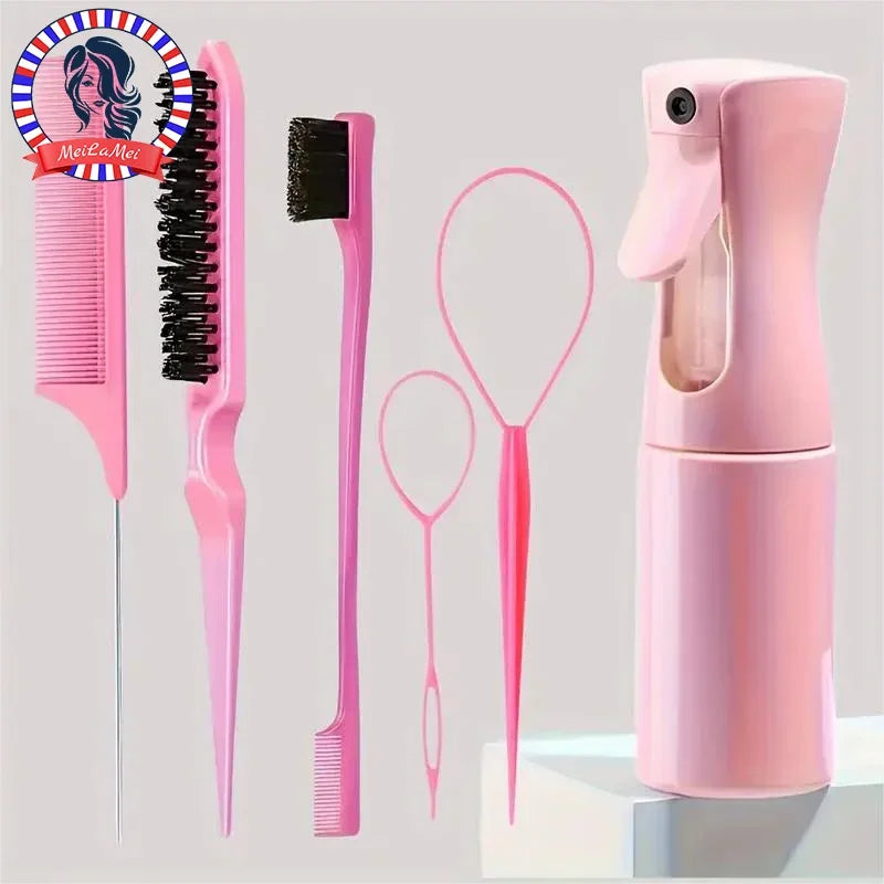 Hair Brush & Hairdressing Set - 6pcs/Set