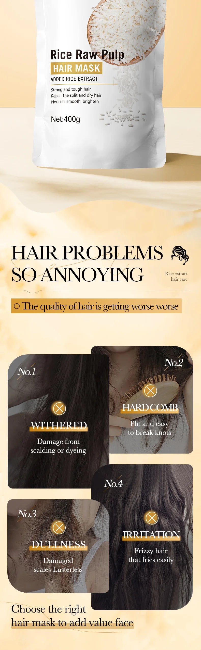 Keratin Hair Mask For Soft Smooth Shiny Hair