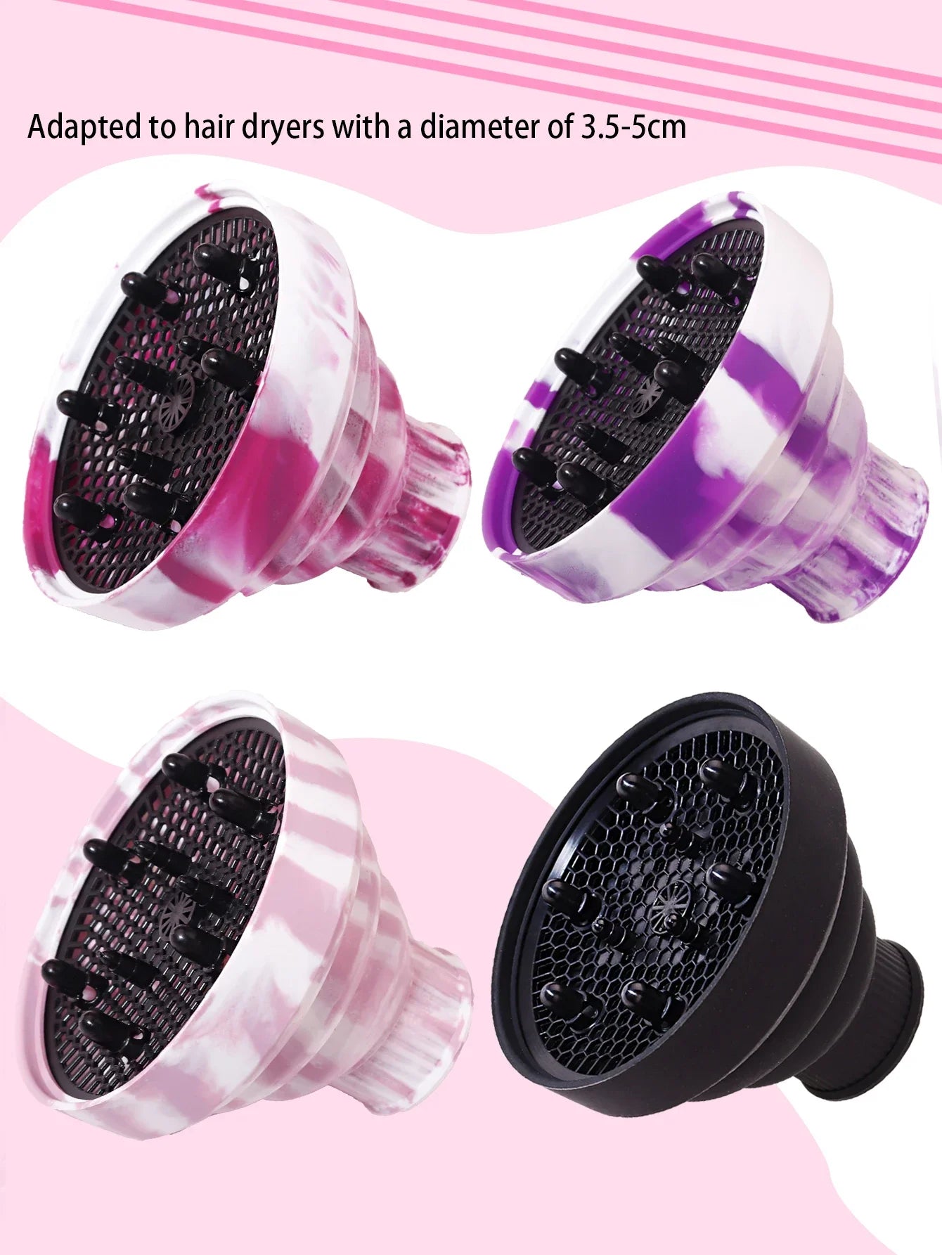Silicone dryer cap for hair dryer
