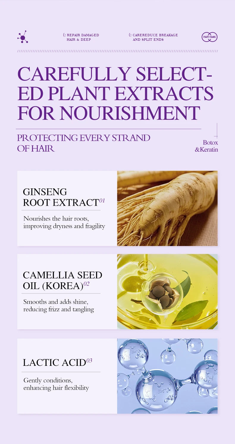 Keratin Hair Mask For Repair Hair Growth