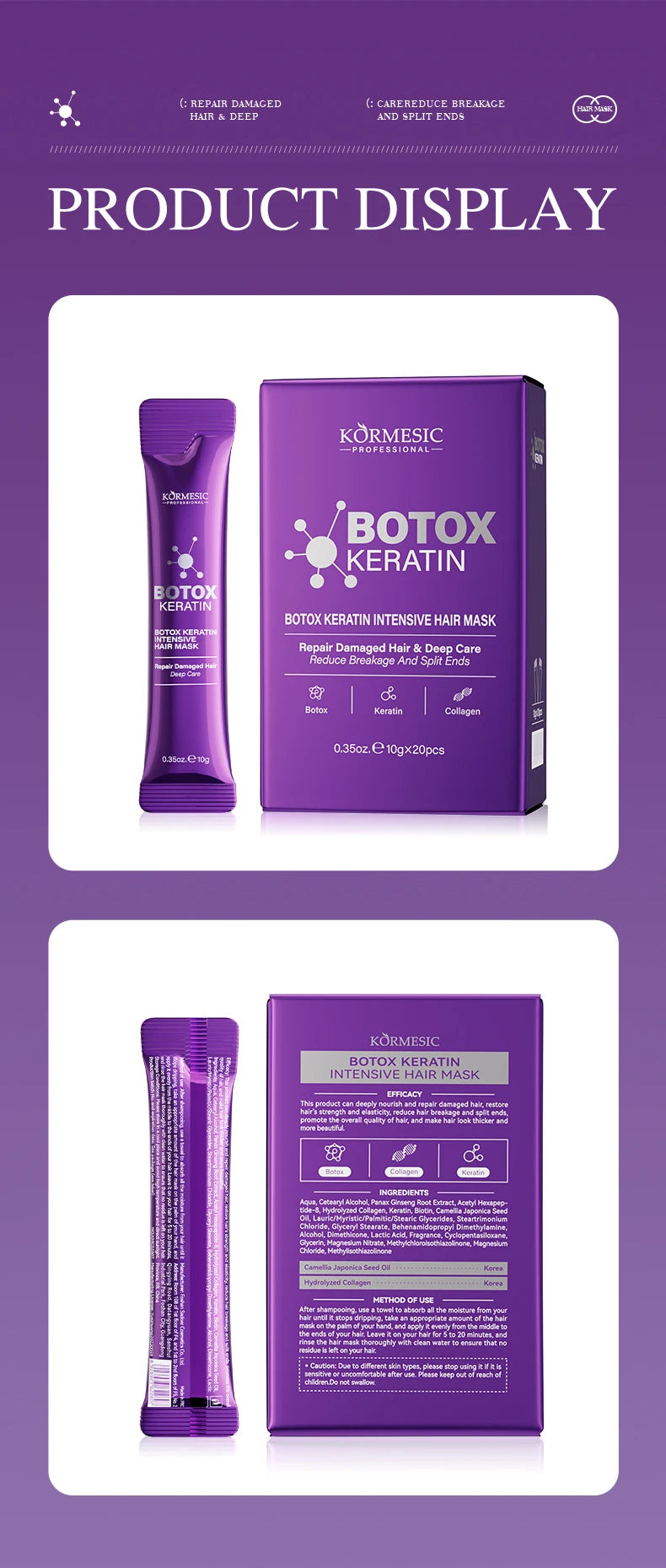 Keratin Hair Mask For Repair Hair Growth