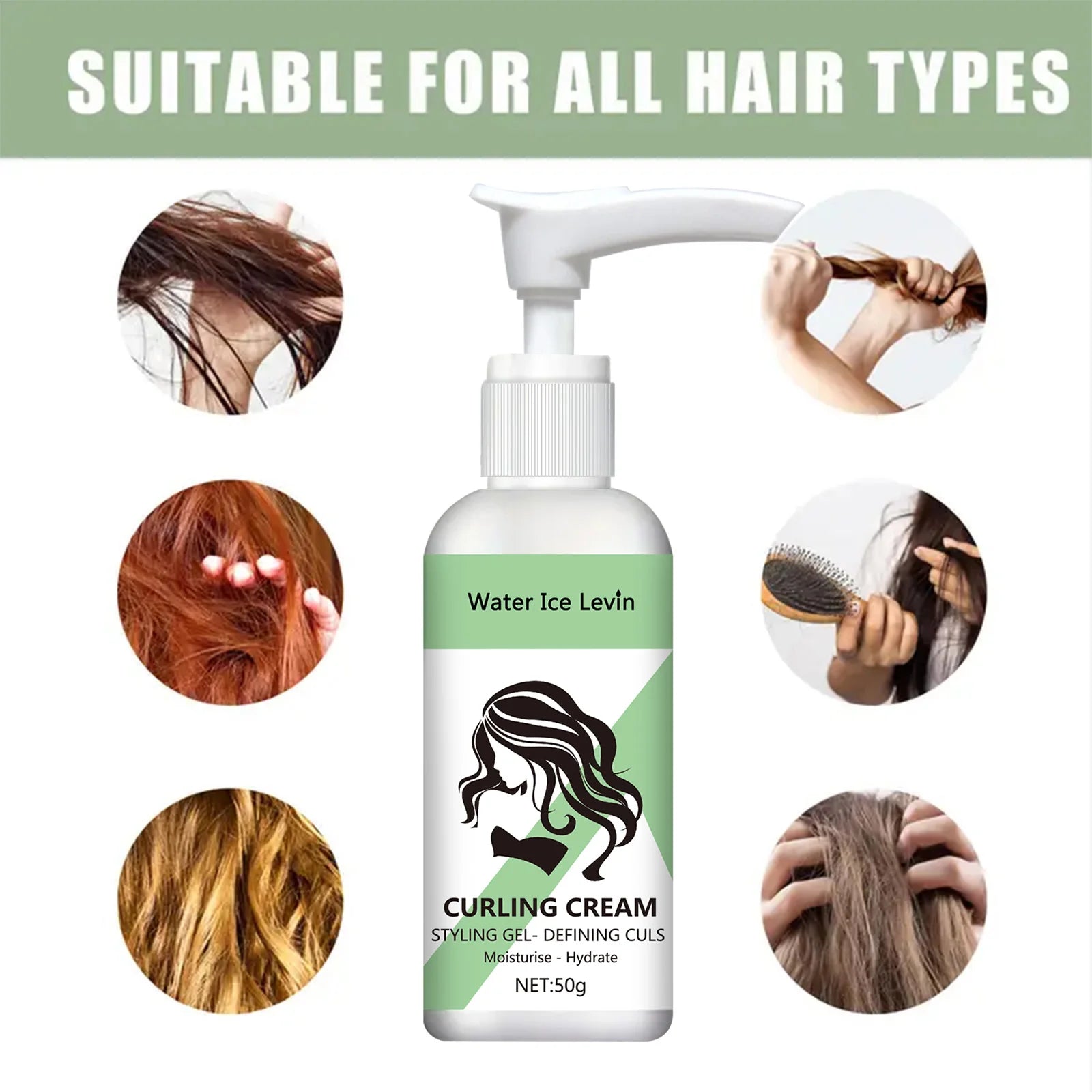 Curly Hair Styling Cream For Moisturizing & Smoothing