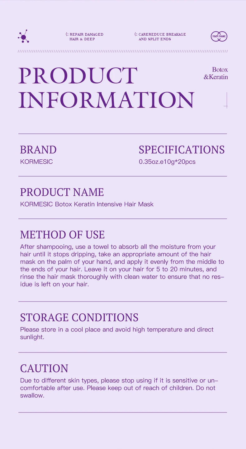 Keratin Hair Mask For Repair Hair Growth