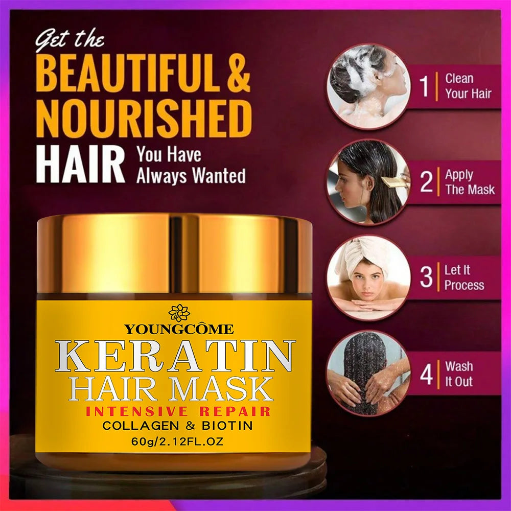 Keratin Hair Mask for Dry & Damaged Hair
