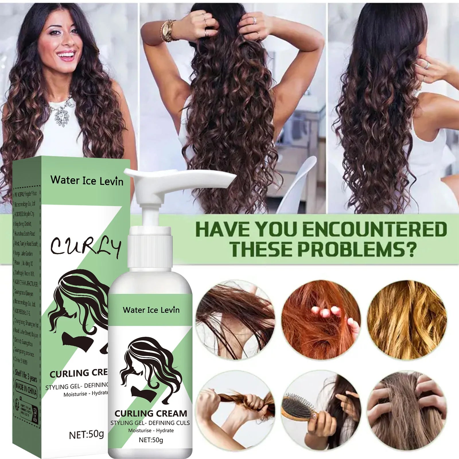 Curly Hair Styling Cream For Moisturizing & Smoothing