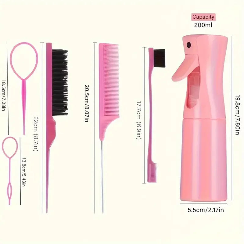 Hair Brush & Hairdressing Set - 6pcs/Set
