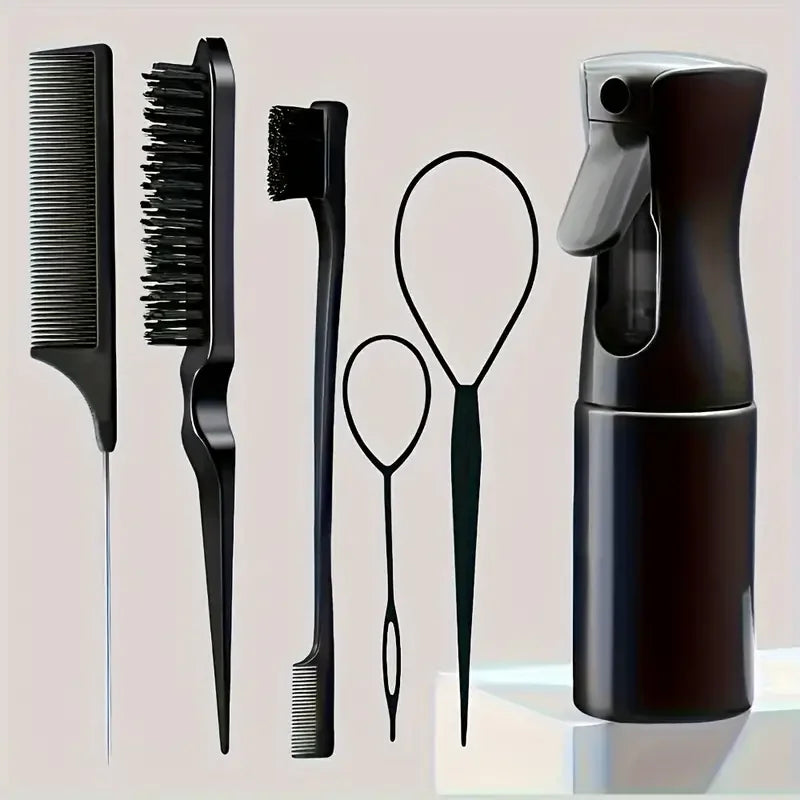 Hair Brush & Hairdressing Set - 6pcs/Set
