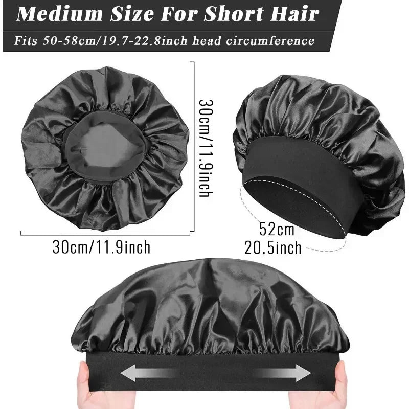 Unisex Silk Satin Lined Bonnet Cap