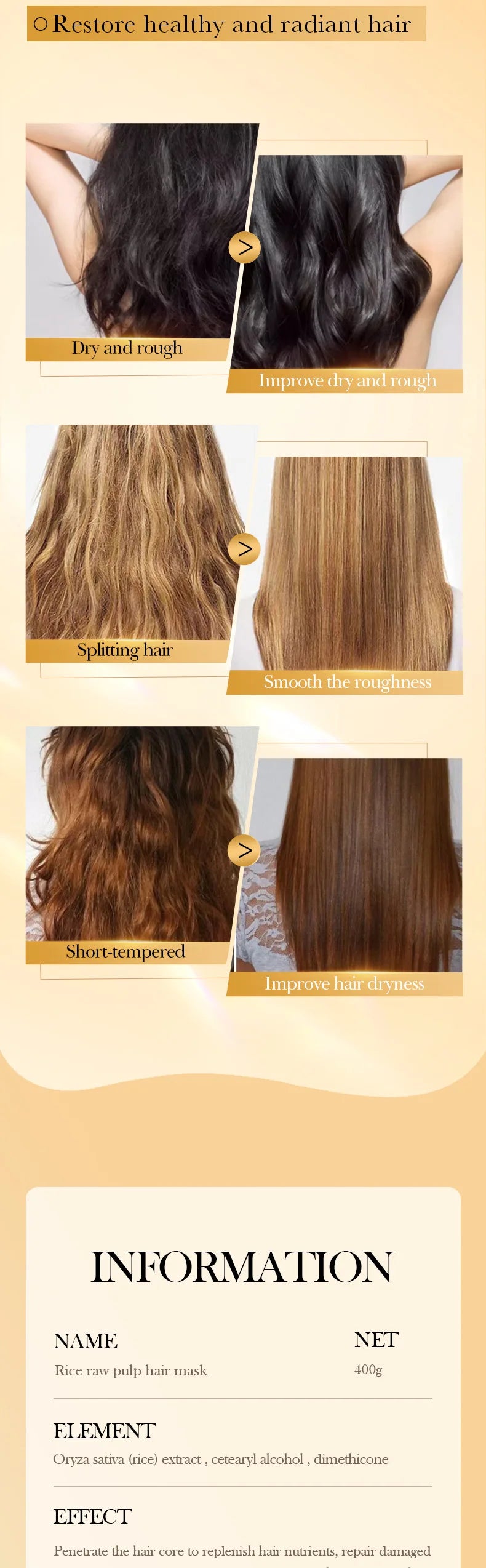Keratin Hair Mask For Soft Smooth Shiny Hair