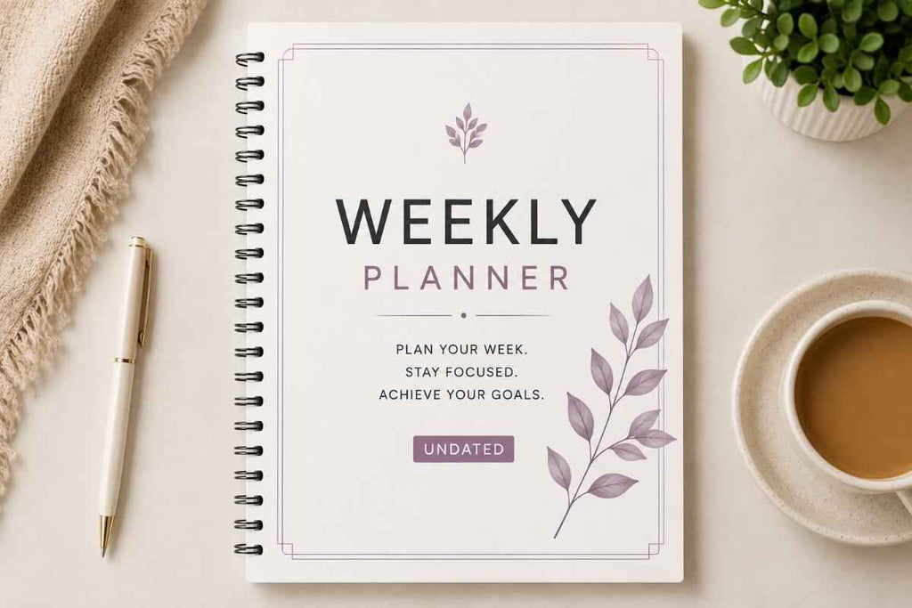 Minimal Weekly Planner Printable PDF | Undated Weekly Planning Sheet